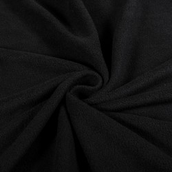 Ткань Флис Односторонний 180 гр/м2 (Ширина 150см), цвет Черный (на отрез) в Мытищах
