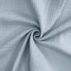 Ткань Муслин Жатый (Ширина 1,4м), цвет Светло-Серый (на отрез) в Мытищах