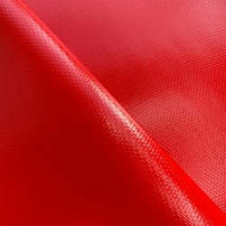 Ткань ПВХ 600 гр/м2 плотная (Ширина 1,5м), цвет Красный (на отрез) в Мытищах