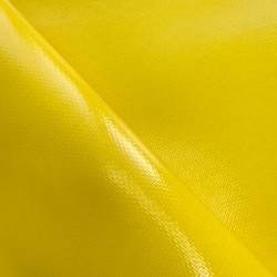 Ткань ПВХ 600 гр/м2 плотная (Ширина 1,5м), цвет Жёлтый (на отрез) в Мытищах
