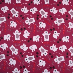 Ткань Oxford 600D PU (Ширина 1,48м), принт &quot;Белые мишки&quot; (на отрез) в Мытищах