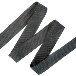 Окантовочная лента-бейка, цвет Чёрный 22мм (на отрез) в Мытищах