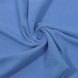 Ткань Флис Односторонний 130 гр/м2 (Ширина 150см), цвет Голубой (на отрез) в Мытищах