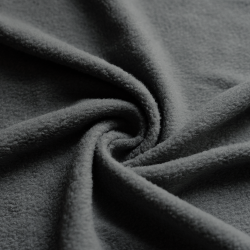 Ткань Флис Односторонний 130 гр/м2, цвет Серый (на отрез)  в Мытищах