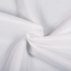 Ткань подкладочная Таффета 190Т (Ширина 150см), цвет Белый (на отрез) в Мытищах