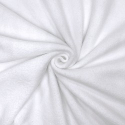 Ткань Флис Двусторонний 280 гр/м2 (Ширина 150см), цвет Белый (на отрез) в Мытищах