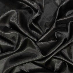Ткань Атлас-сатин (Ширина 150см), цвет Черный (на отрез) в Мытищах