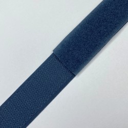 Контактная лента 25мм цвет Синий (велькро-липучка, на отрез) в Мытищах