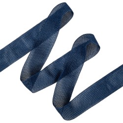 Окантовочная лента-бейка, цвет Синий 22мм (на отрез) в Мытищах