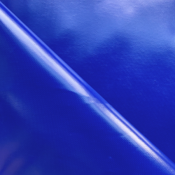 Ткань ПВХ 450 гр/м2 (Ширина 1,6м), цвет Синий (на отрез) в Мытищах