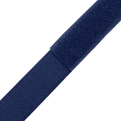 Контактная лента 25мм цвет Тёмно-Синий (Велькро-липучка), на отрез  в Мытищах