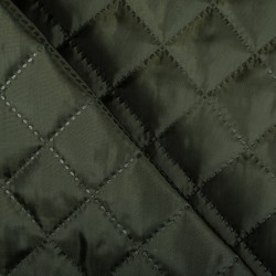 Стеганая подкладочная ткань с синтепоном (100гр/м2) (Ширина 150см), цвет Хаки (на отрез) в Мытищах