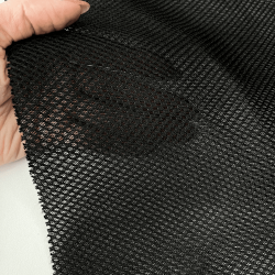 Сетка 3D трехслойная Air mesh 165 гр/м2 (Ширина 150см), цвет Черный (на отрез) в Мытищах